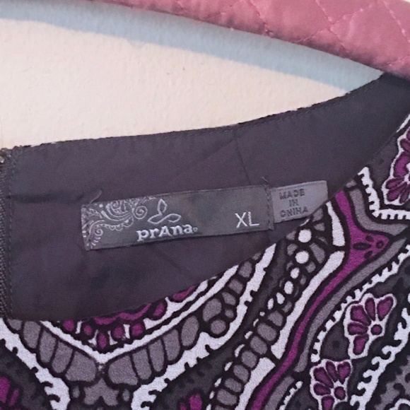 prAna CeCe Purple + Grey Medallion Shift Dress XL - Picture 7 of 7